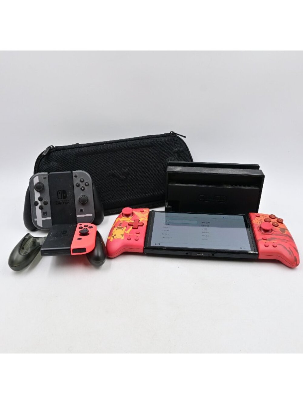 Nintendo‎ Switch OLED Smash Bros Edition Case Charizard/Pikachu Grips 1tb Memory